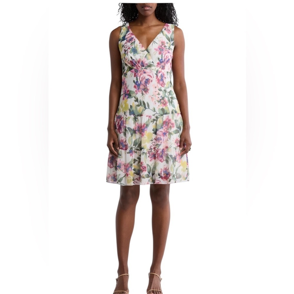 Connected Apparel Floral Dress - Multicolor